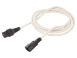 Cablu de Alimentare IEC C13 C14 cu Blocare 3m Alb