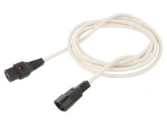 Cablu de Alimentare IEC C13 C14 cu Blocare 3m Alb