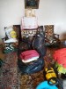 Donație haine stare bună, curate, purtate+materiale textild(metraj) noi., Negru, XL