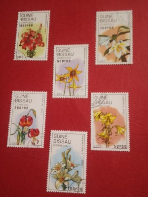 GUINEA-BISSAU, FLORA - 6 VALORI ȘTAMPILATE foto