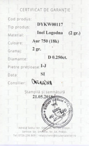 Inel de logodna cu diamante naturale marca Teilor (aur de 18K) | Okazii.ro