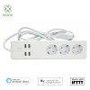 Prelungitor Smart Woox R4028, 3 Prize, 4x USB, 1.8m, Control WiFi, Compatibil Alexa/Google