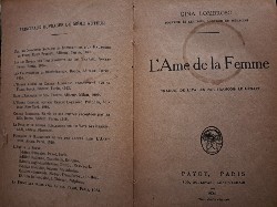 Sufletul femeii- Gina Lombroso, franceza