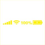 Sticker Auto Semnal Battery Wi-Fi , Design Tech Urban