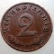 2.812 GERMANIA 2 REICHSPFENNIG 1938 F