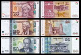 Set Bancnote Tadjikistan 10+20+50 Somoni 2021, P-24d, P-25d, P-26d, UNC, Ne流通