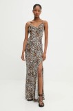 Answear Lab rochie culoarea maro, maxi, mulata