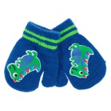 Mănuși Băieți Baby, Dinozaur, Albastru, 0-12 Luni, 1 Pereche, Oem