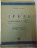 OPERE , VOL IV : ARTICOLE LITERARE SI FILOSOFICE de ALEXANDRU MACEDONSKI , 1946 , LIIPSA FRAGMENT PAGINA DE TITLU