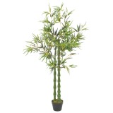 Plantă artificială bambus cu ghiveci, verde, 160 cm