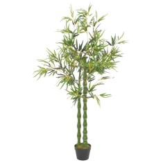 Plantă artificială bambus cu ghiveci, verde, 160 cm