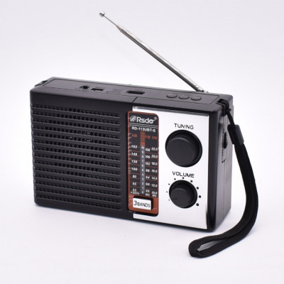 Radio portabil cu incarcare solara, Acumulator, Bluetooth, USB, TF, AM, FM, foto