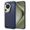Husa Techsuit Carbon Albastra pentru Huawei Pura 70 Ultra, Protectie Anti-soc, Subtire