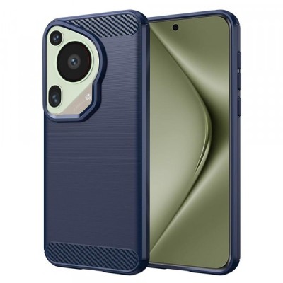 Husa pentru Huawei Pura 70 Ultra, Techsuit, Carbon, Albastra foto