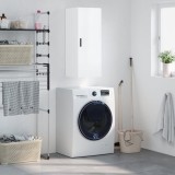 VidaXL Dulap montat pe perete, alb extralucios, 34,5x34x90 cm 828870