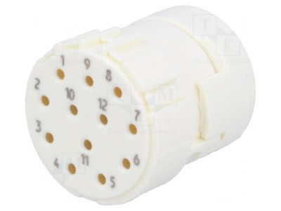 Conector M23 12PIN Mamă Crimpat 200V foto