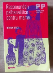 Recomandari psihanalitice pentru mame- Wilhelm Stekel