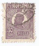 *Romania, LP 72/1929, Ferdinand - uzuale, 30 bani violet, eroare 4, oblit.