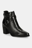 Answear Lab botine femei, culoarea negru, cu toc drept