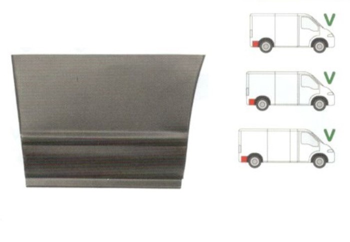 Segment reparatie aripa spate Peugeot Boxer, Citroen Jumper, Fiat Ducato 1994-2006 Partea Dreapta, Spate, in spatele rotii, lungime 325 inaltime 235m
