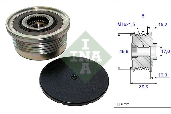 INA 535 0048 10 Sistem roata libera, generator