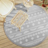 VidaXL Covor de exterior, ARAKIL gri, &Oslash;160 cm, PP
