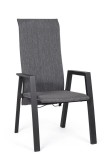 Cumpara ieftin Set 4 scaune recliner gradina gri Ethan 59.5x72x111h