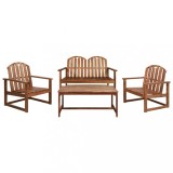 vidaXL Set mobilier de grădină, 4 piese, lemn masiv de acacia 44035