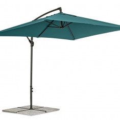 Umbrela pentru gradina/terasa Texas, Bizzotto, 300 x 200 x 260 cm, stalp 48 mm, stalp rotativ 360°, otel/poliester, albastru