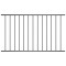 vidaXL Panou de gard, negru, 1,7 x 1,25 m, oțel vopsit electrostatic