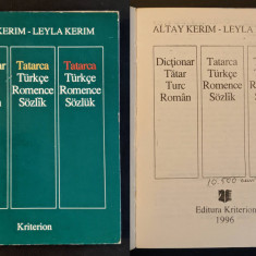 Dictionar TATAR TURC ROMAN 10.000 cuvinte Qırım Tatarca-Turkçe-Romence Sozlık