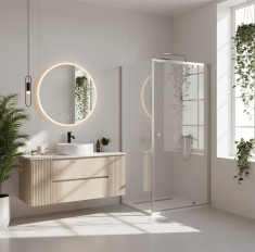 Cabina de dus Rea Primo Swing 100x100 Chrome