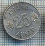 AX 324 MONEDA - ISLANDA - 25 AURAR -ANUL 1967 -STAREA CARE SE VEDE, Europa