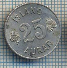 AX 324 MONEDA - ISLANDA - 25 AURAR -ANUL 1967 -STAREA CARE SE VEDE