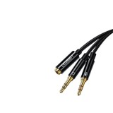 CABLU audio Ugreen, &quot;AV140&quot; stereo 2 x 3.5 mm jack (T) la 3.5 mm jack (M), 0.20 m, conectori auriti, negru &quot;20898&quot; (timbru verde 0.18 lei) - 695730382