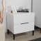 Noptiera Adore Oryana, 2 sertare, Alb - Nuc, 55 x 59 x 44