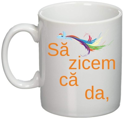 Cana alba personalizata &amp;quot;Sa zicem&amp;#039;&amp;quot;, INOVATIX&amp;reg;. 330ml foto