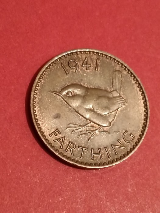 Farthing 1941, UK, stare UNC [poze]. Discount conform descriere [10 - 20 %. Vezi descrierea.].