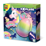 Ou de jucarie pentru copii cu unicorn care eclozeaza in apa, SES Creative
