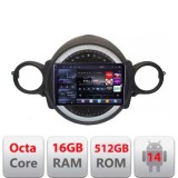 Navigatie Mini 2007-2011 8 core QLED 2K 16+512 360 Android Waze USB Navigatie Internet Youtube Radio Edotec CarStore Technology