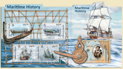 INSULELE SOLOMON 2012 - Nave cu panze / set complet colita + bloc MNH foto