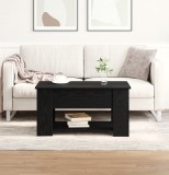 Mesă de cafea vidaXL din stejar negru 79x49x41 cm din lemn stratificat
