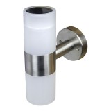 Aplica Solara LED RGB Inox Flink, 2 Moduri Iluminare, Perete, Exterior, Gradina, 7x7x13cm