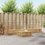 vidaXL Set de canapele de exterior 5 pcs Alb Lemn Solid de Acacia 3390019