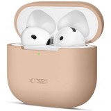 Husa Tech-Protect Silicone pentru Apple AirPods 4, Bej
