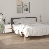 Gossi noptiere, 2 buc., alb, 40x35x50 cm, lemn masiv de pin