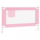 Cumpara ieftin Balustrada de protectie pat copii, roz, 120x25 cm, textil
