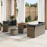 VidaXL Set de canapele pentru grădină Manual 8 pcs Gri 80 x 80 x 71 cm