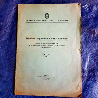 D943-Universitatea Studii Torino-Intrebari lingvistice-drept national 1933-34. foto