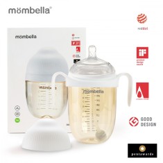 Biberon Anticolici Mombella Breast-Like, 300ml, Tetina 360A&fnof;a, sA, sA XL Flux Consistent, PPSU, Ivory
